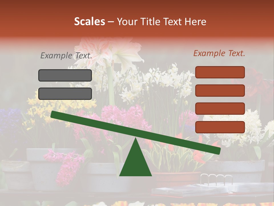 Beautiful Garden Flowers In Spring PowerPoint Template