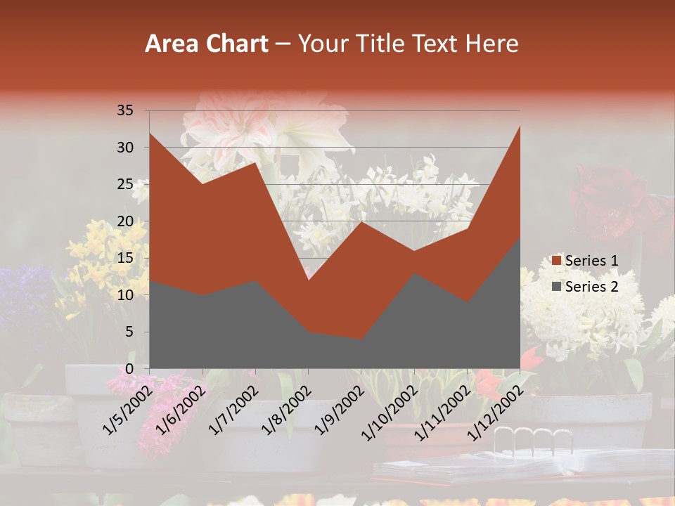 Beautiful Garden Flowers In Spring PowerPoint Template