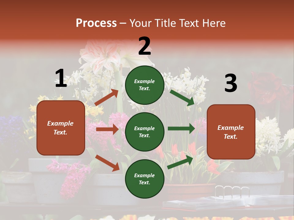 Beautiful Garden Flowers In Spring PowerPoint Template