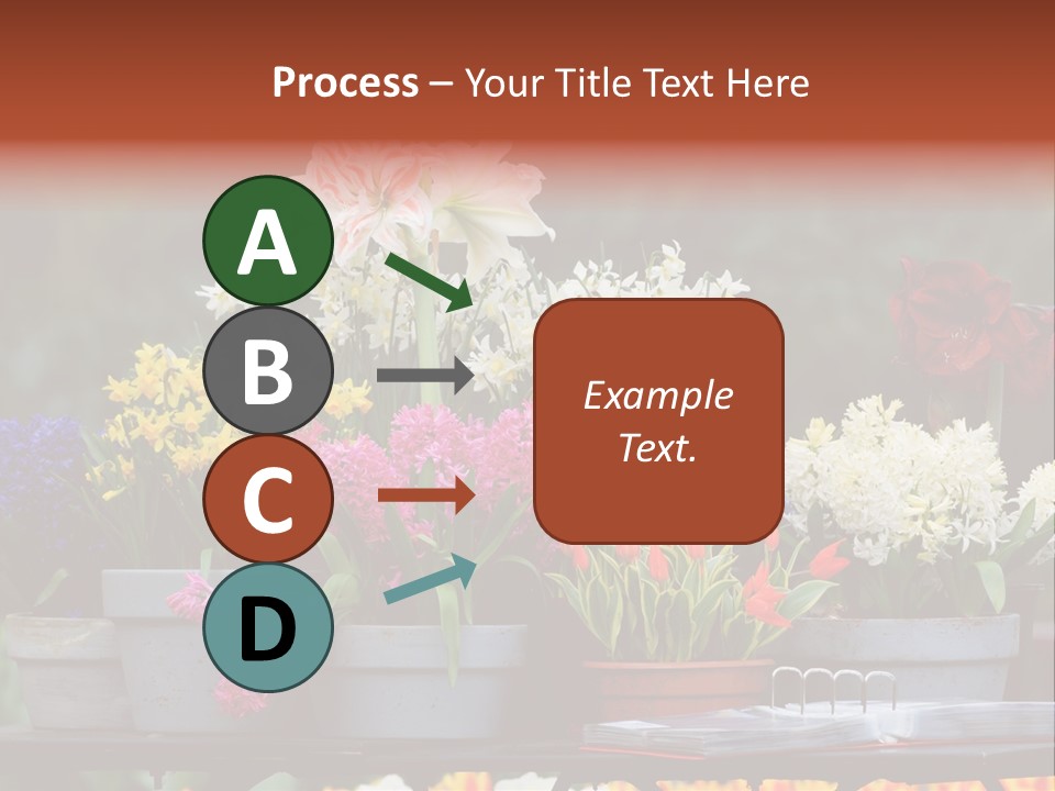 Beautiful Garden Flowers In Spring PowerPoint Template