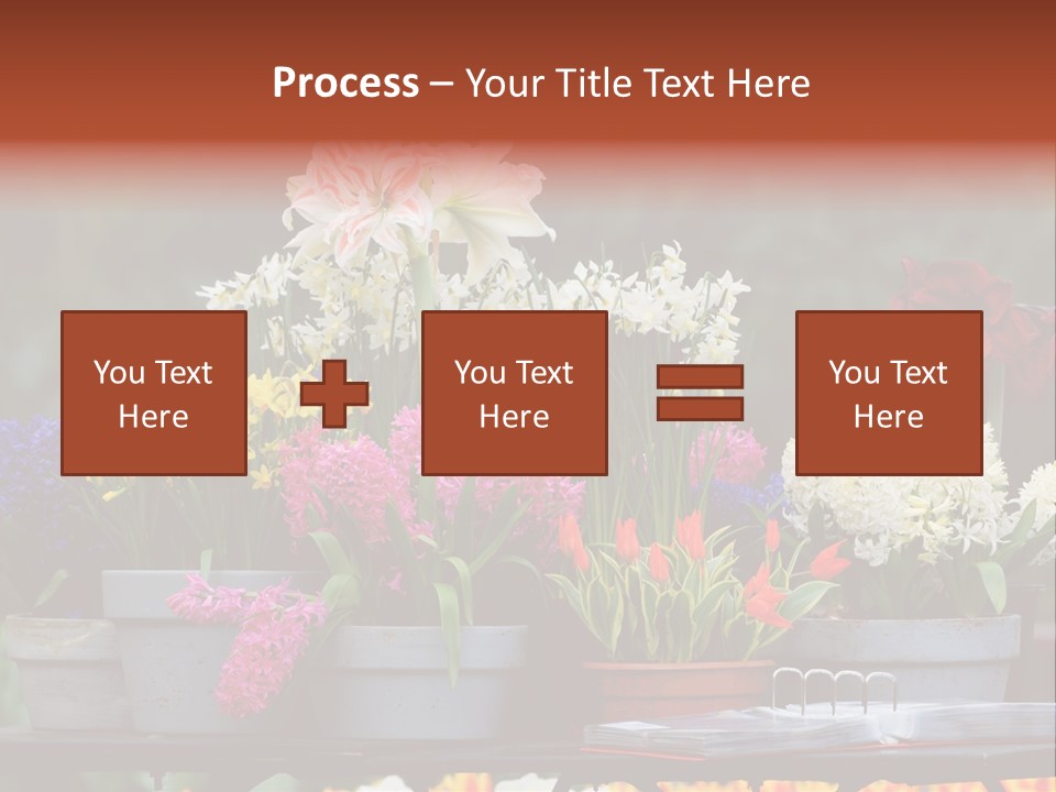 Beautiful Garden Flowers In Spring PowerPoint Template