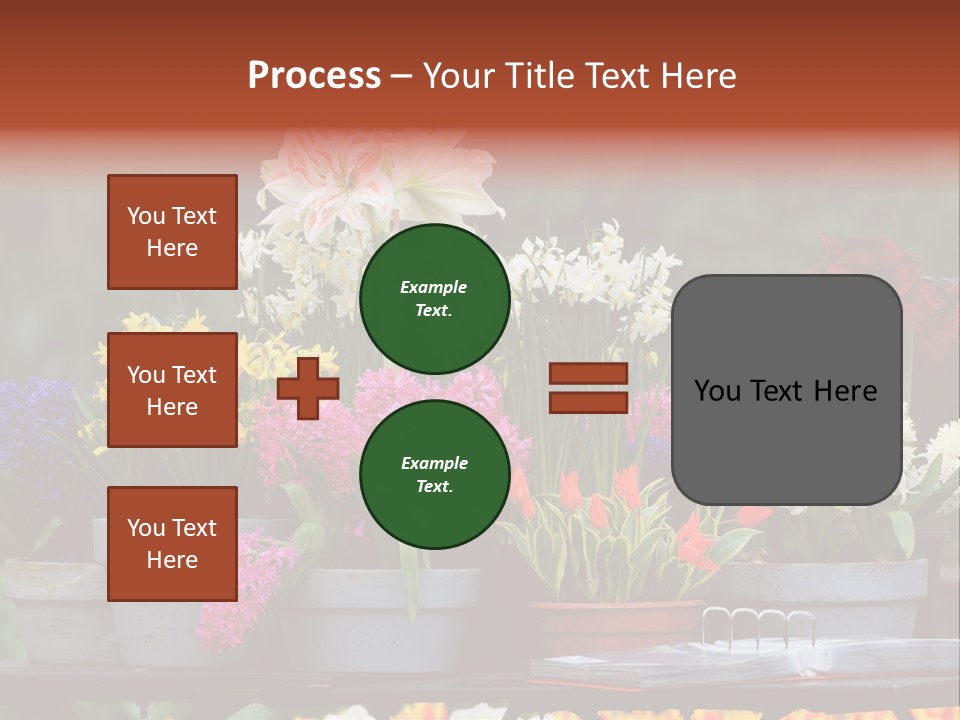 Beautiful Garden Flowers In Spring PowerPoint Template