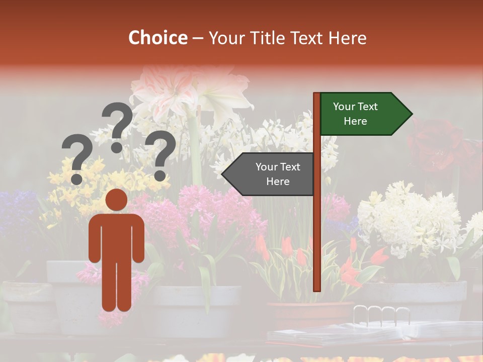 Beautiful Garden Flowers In Spring PowerPoint Template