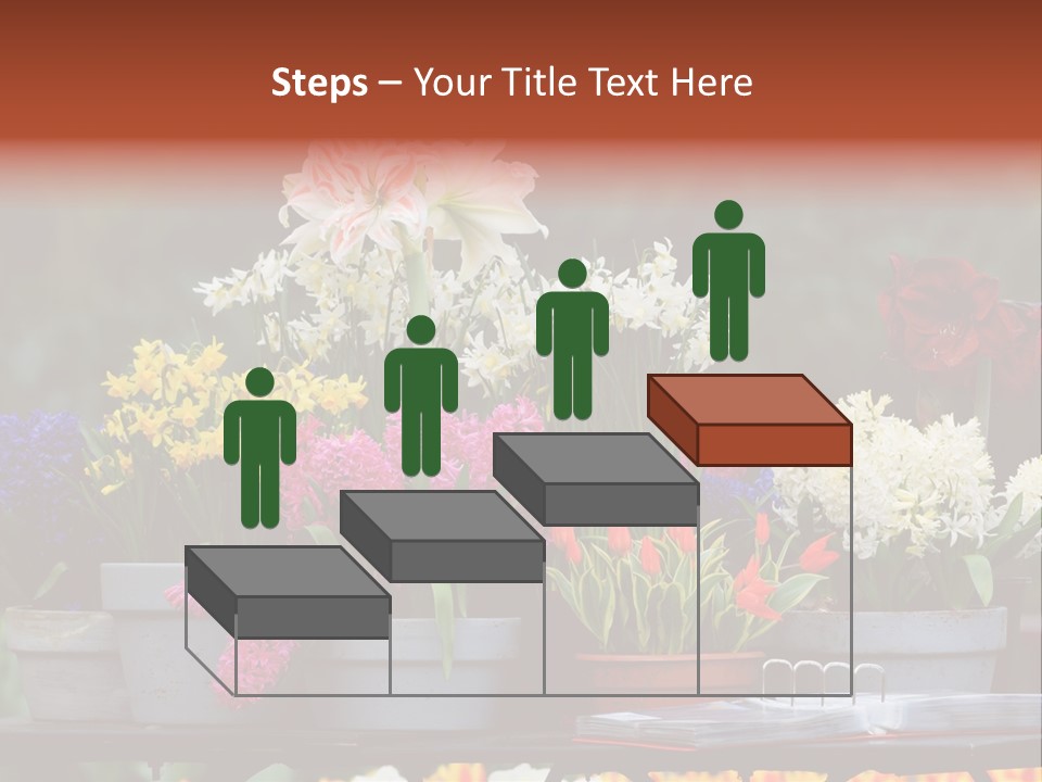 Beautiful Garden Flowers In Spring PowerPoint Template