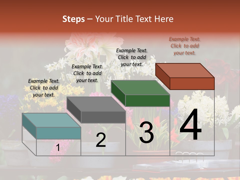 Beautiful Garden Flowers In Spring PowerPoint Template