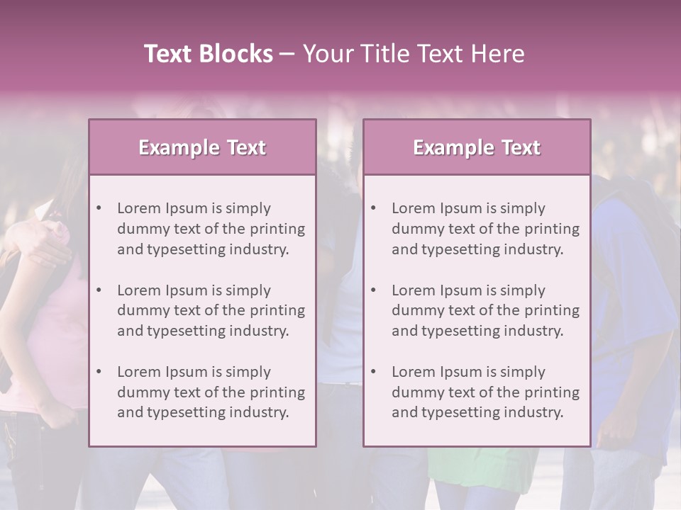 Group Of Six Young Firneds Having Fun Outside PowerPoint Template