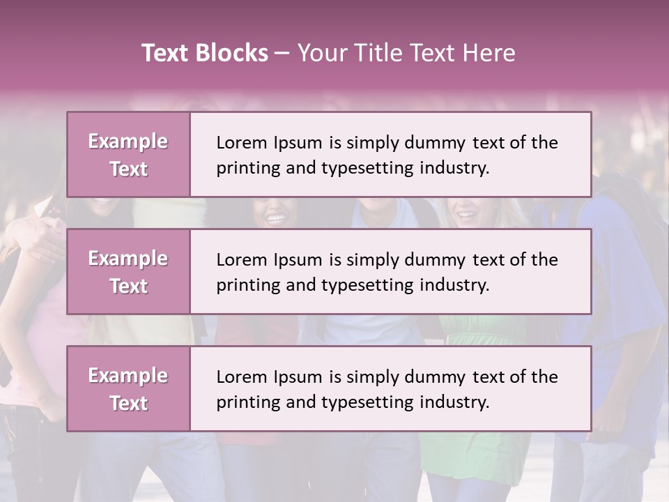 Group Of Six Young Firneds Having Fun Outside PowerPoint Template