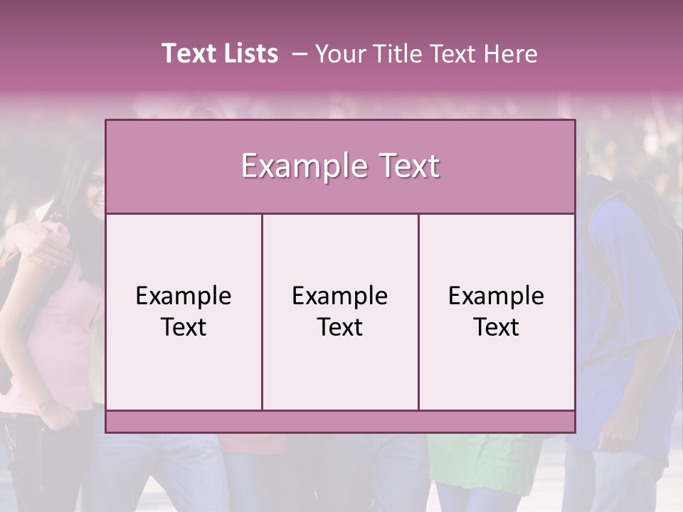 Group Of Six Young Firneds Having Fun Outside PowerPoint Template