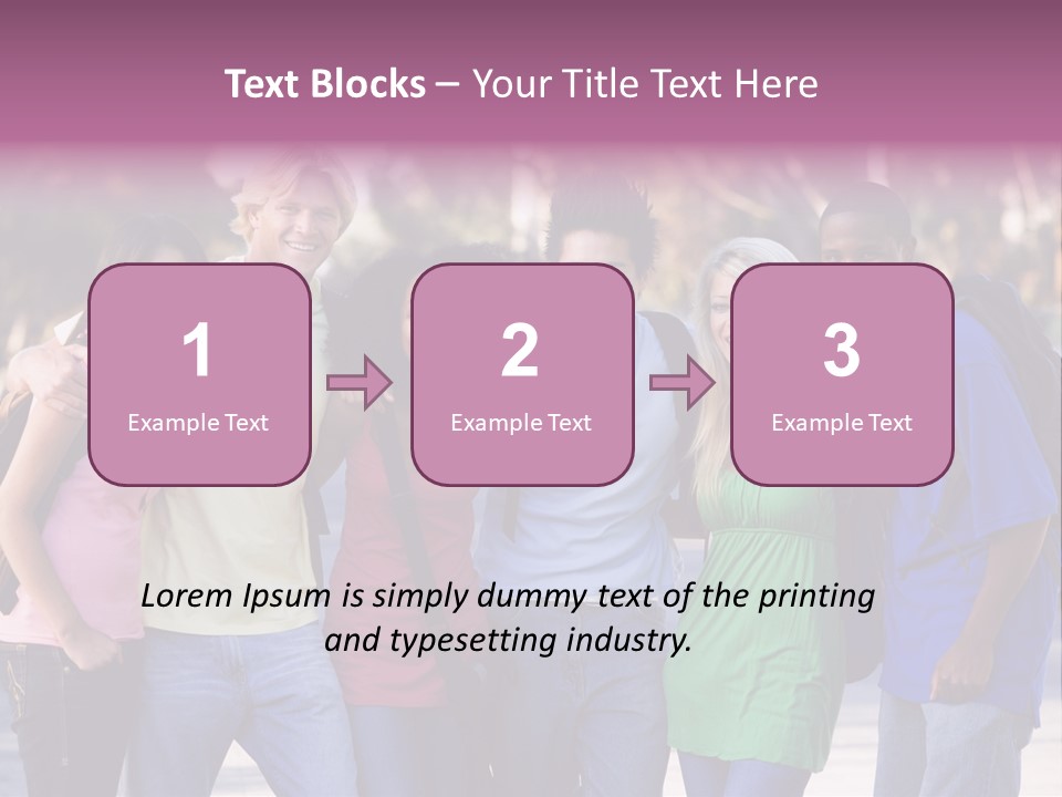 Group Of Six Young Firneds Having Fun Outside PowerPoint Template