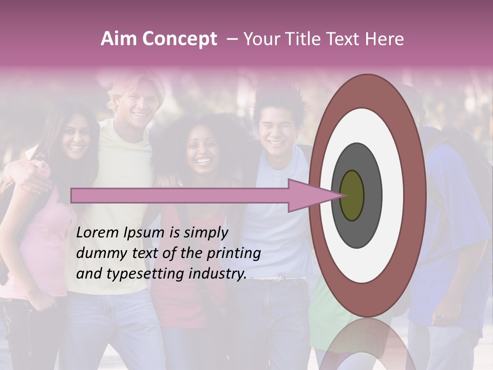 Group Of Six Young Firneds Having Fun Outside PowerPoint Template