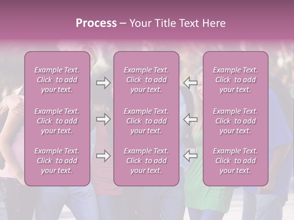 Group Of Six Young Firneds Having Fun Outside PowerPoint Template