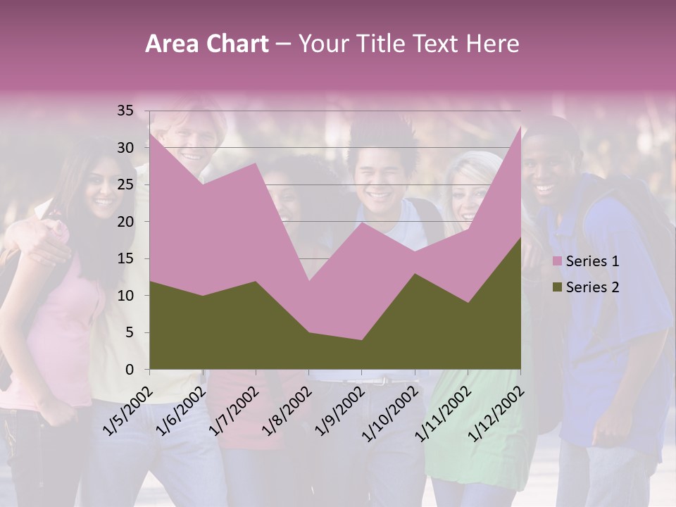 Group Of Six Young Firneds Having Fun Outside PowerPoint Template