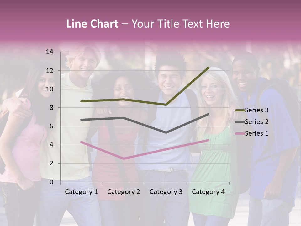 Group Of Six Young Firneds Having Fun Outside PowerPoint Template