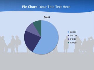 People In Line Silhouette PowerPoint Template