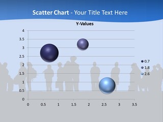 People In Line Silhouette PowerPoint Template