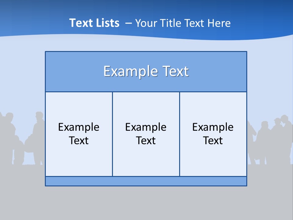 People In Line Silhouette PowerPoint Template