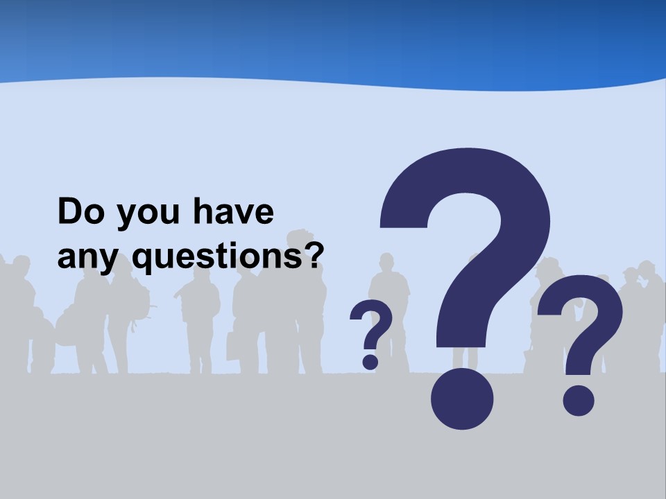 People In Line Silhouette PowerPoint Template