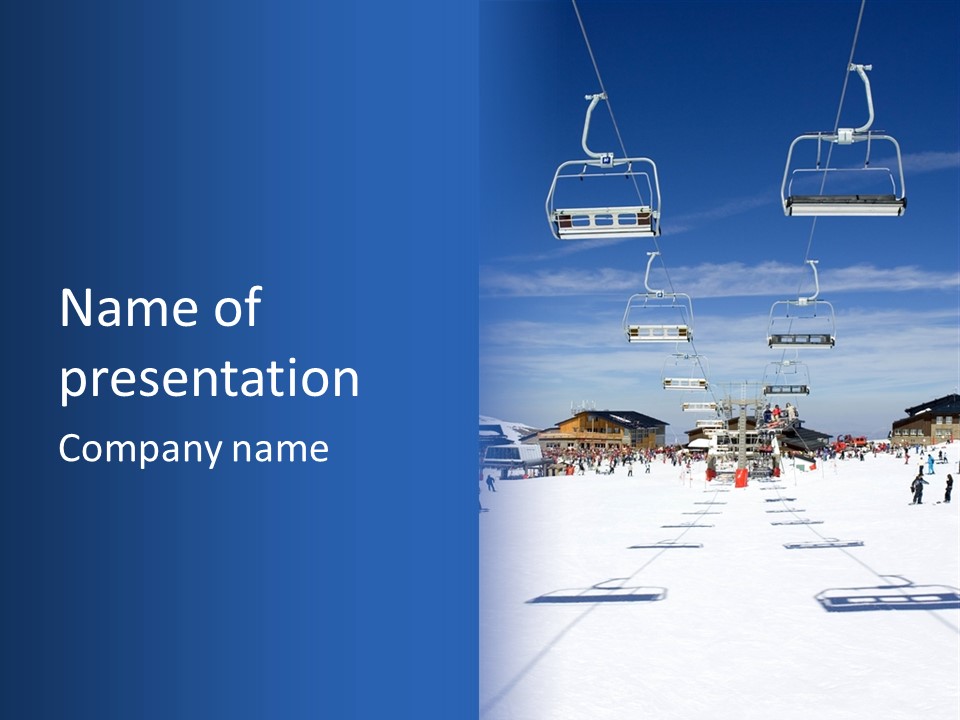 Ski Slopes And Lifts Of Pradollano Ski Resort In The Sierra Nevada Mountains In Spain PowerPoint Template