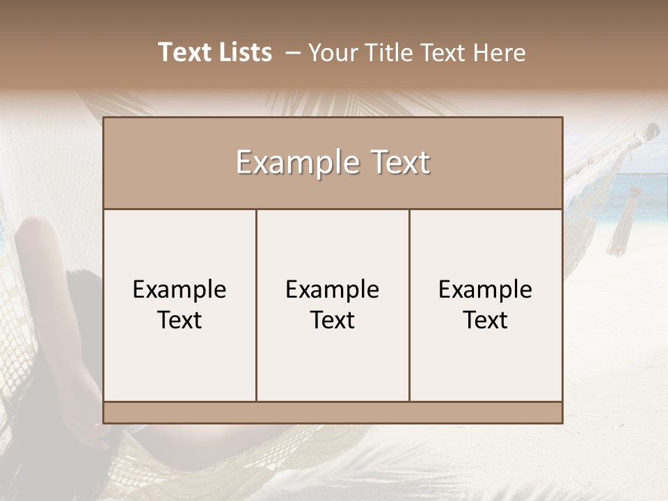 Beach Hammock PowerPoint Template