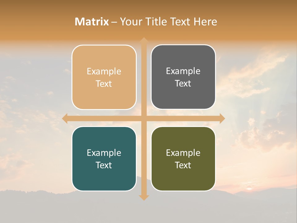 Colorful Sunset (Can Be Used How Background Or Wallpaper) PowerPoint Template