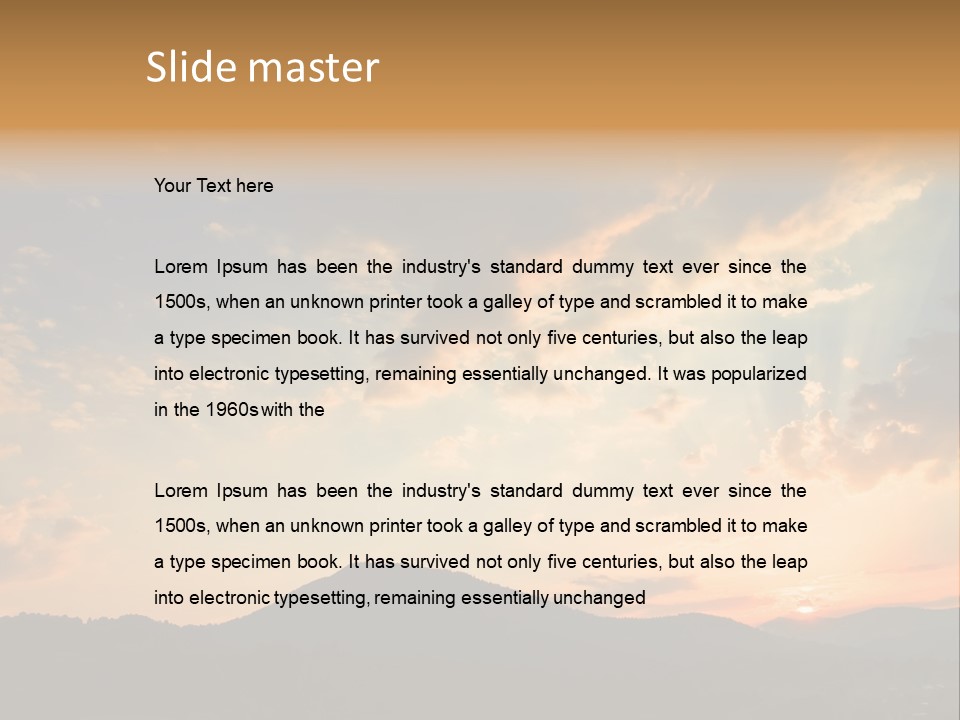 Colorful Sunset (Can Be Used How Background Or Wallpaper) PowerPoint Template