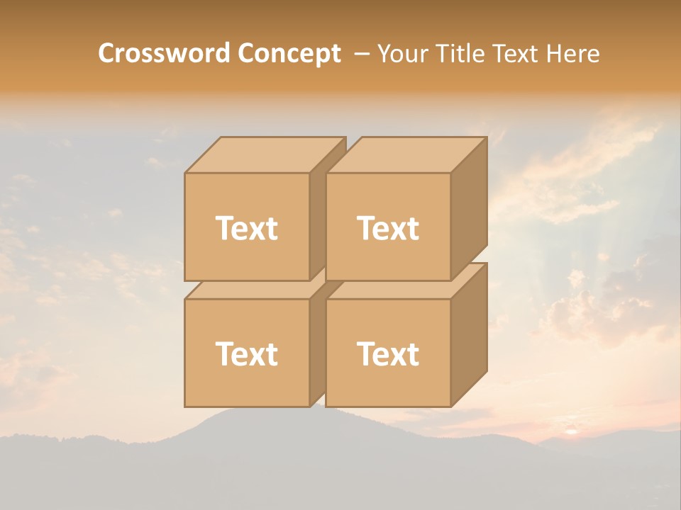 Colorful Sunset (Can Be Used How Background Or Wallpaper) PowerPoint Template