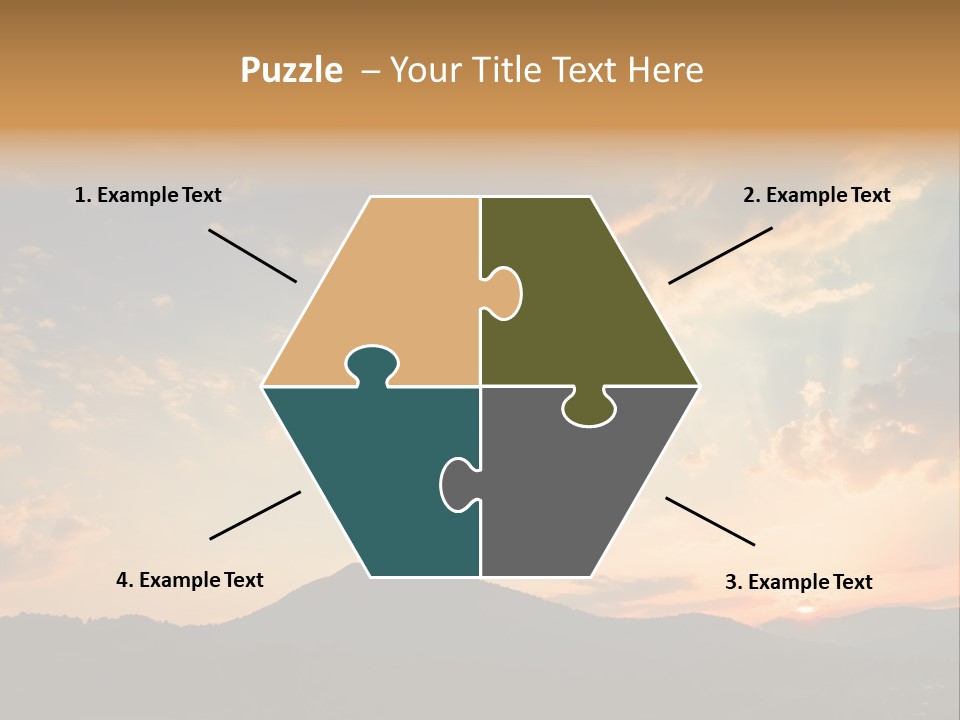 Colorful Sunset (Can Be Used How Background Or Wallpaper) PowerPoint Template