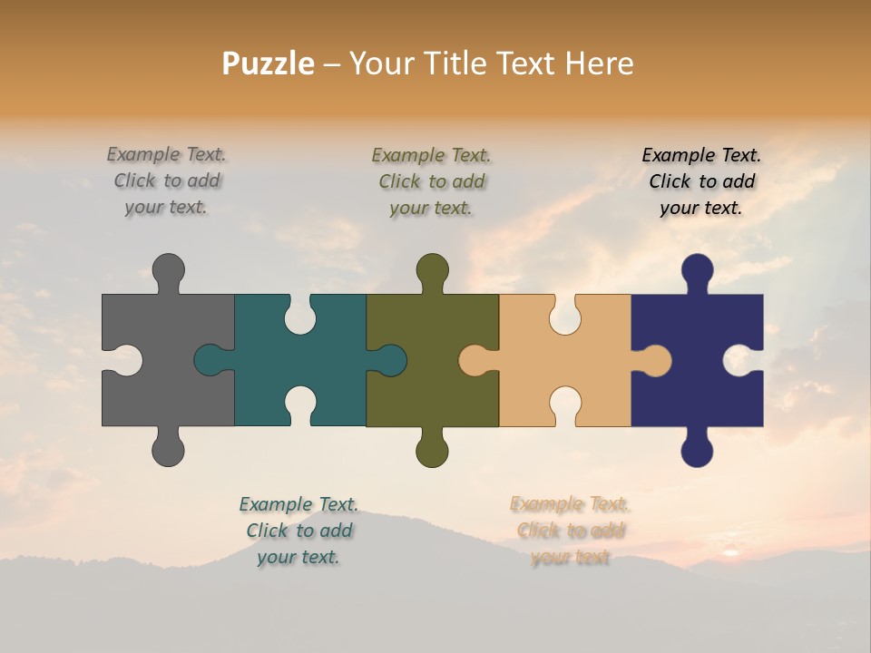 Colorful Sunset (Can Be Used How Background Or Wallpaper) PowerPoint Template