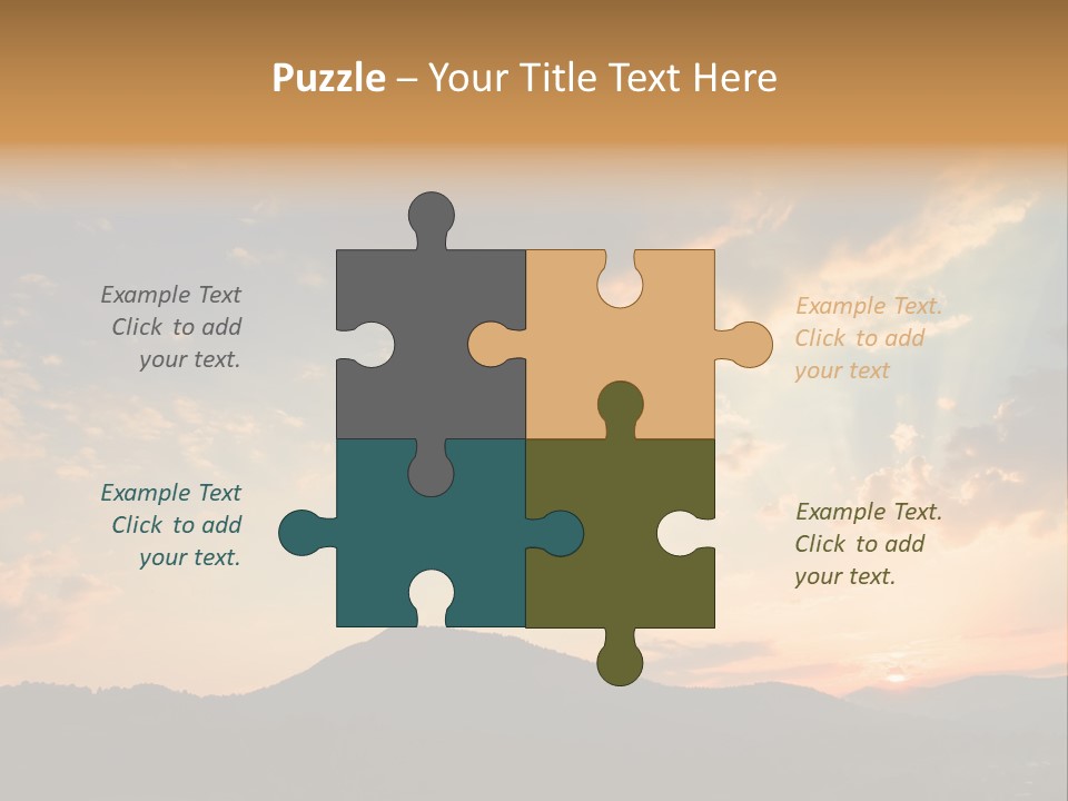 Colorful Sunset (Can Be Used How Background Or Wallpaper) PowerPoint Template