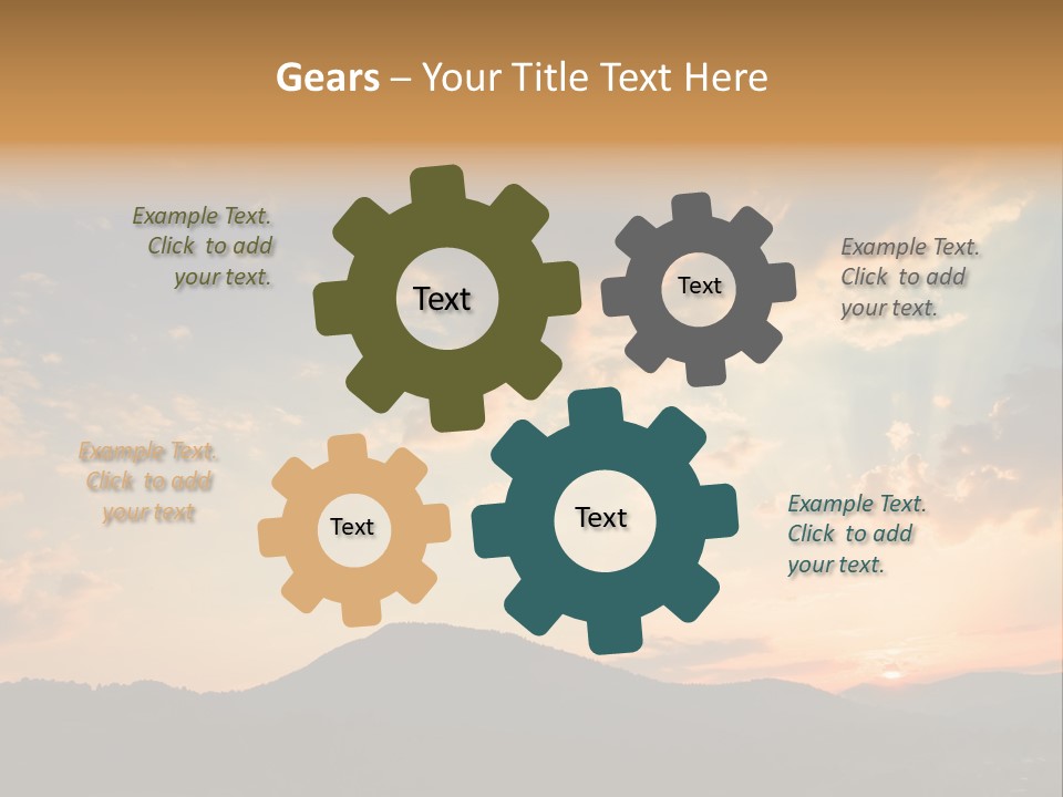 Colorful Sunset (Can Be Used How Background Or Wallpaper) PowerPoint Template