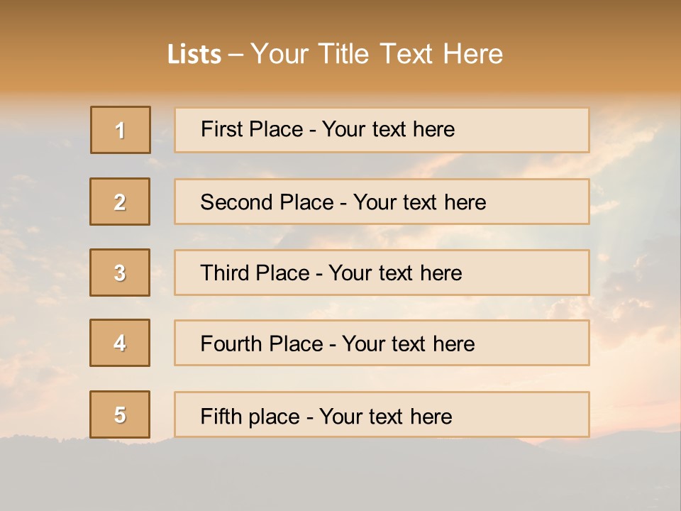 Colorful Sunset (Can Be Used How Background Or Wallpaper) PowerPoint Template