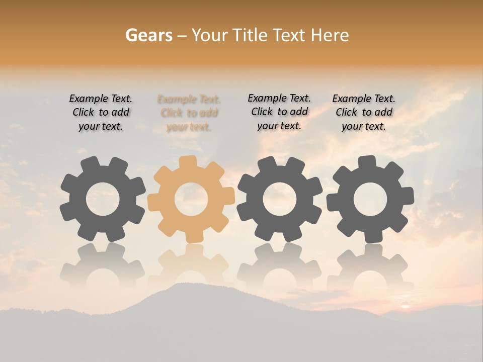 Colorful Sunset (Can Be Used How Background Or Wallpaper) PowerPoint Template