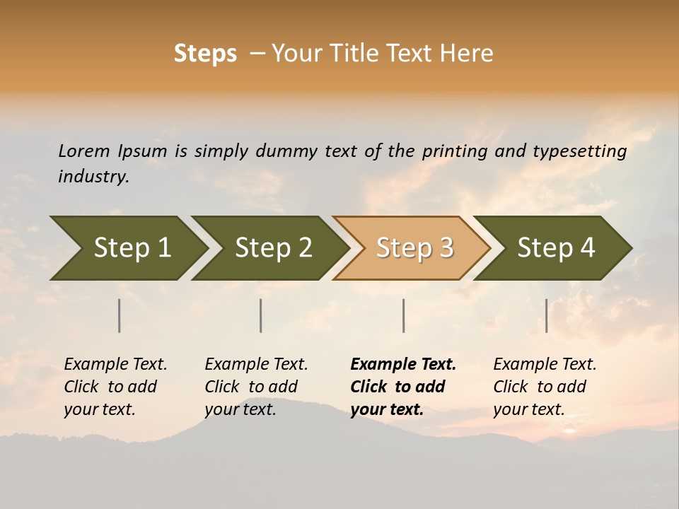 Colorful Sunset (Can Be Used How Background Or Wallpaper) PowerPoint Template