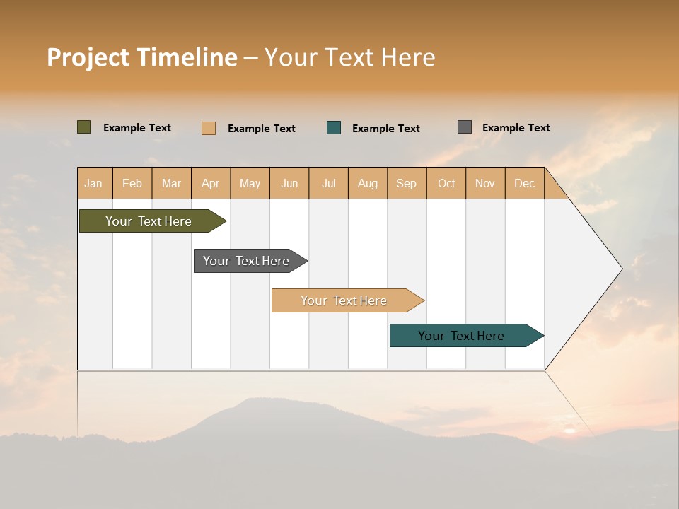 Colorful Sunset (Can Be Used How Background Or Wallpaper) PowerPoint Template