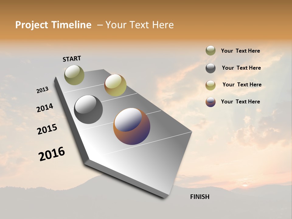 Colorful Sunset (Can Be Used How Background Or Wallpaper) PowerPoint Template