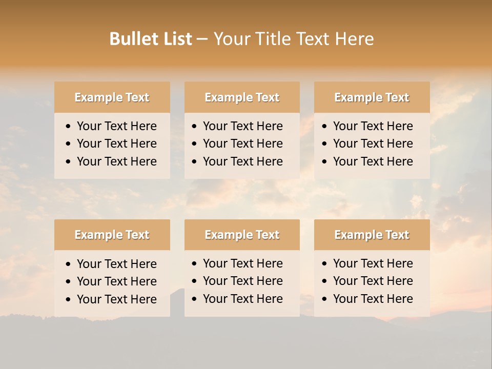 Colorful Sunset (Can Be Used How Background Or Wallpaper) PowerPoint Template