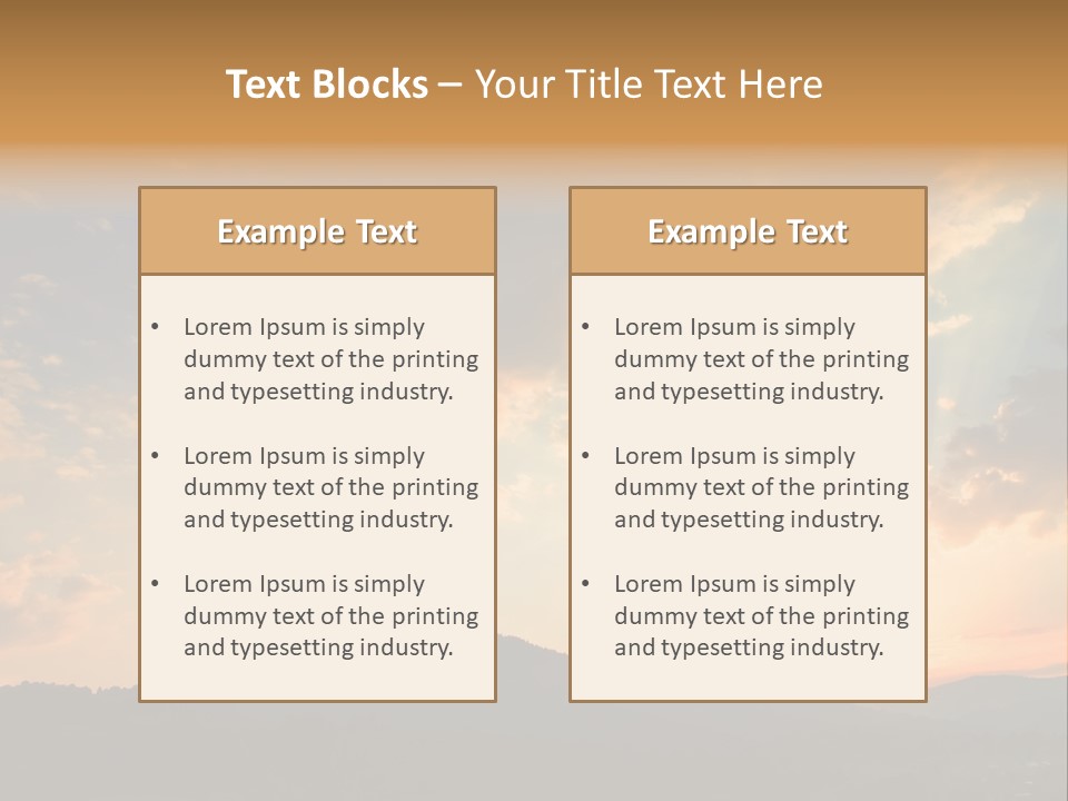 Colorful Sunset (Can Be Used How Background Or Wallpaper) PowerPoint Template
