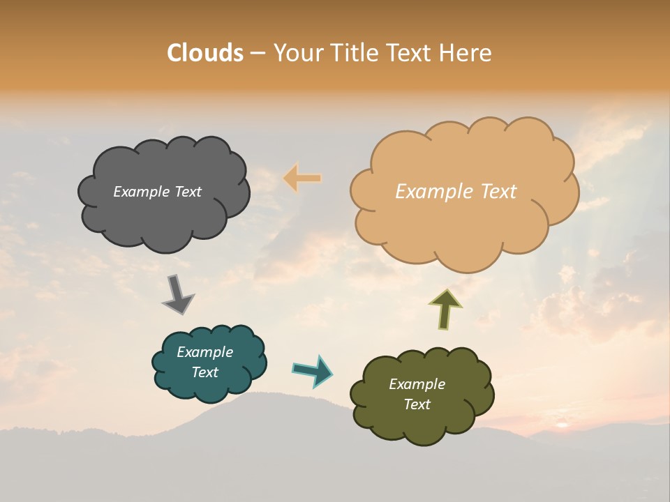 Colorful Sunset (Can Be Used How Background Or Wallpaper) PowerPoint Template