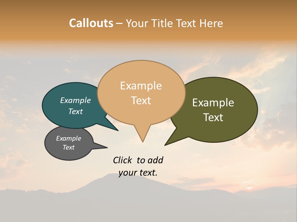 Colorful Sunset (Can Be Used How Background Or Wallpaper) PowerPoint Template