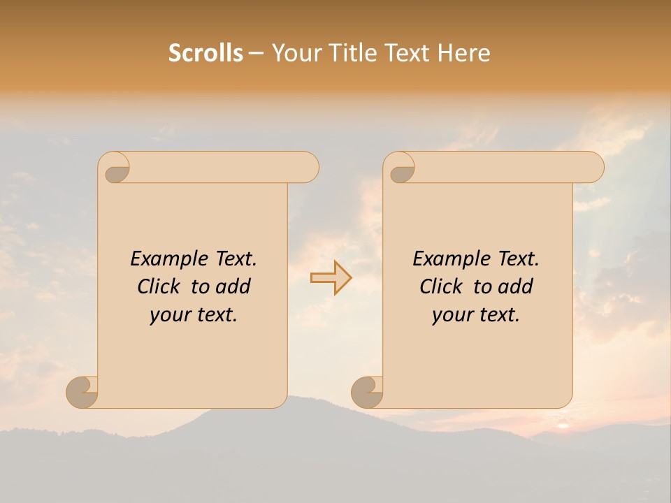 Colorful Sunset (Can Be Used How Background Or Wallpaper) PowerPoint Template