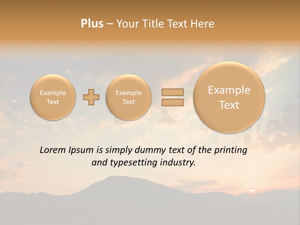 Colorful Sunset (Can Be Used How Background Or Wallpaper) PowerPoint Template