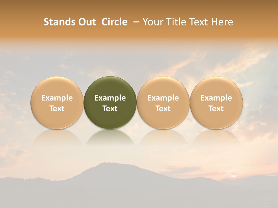 Colorful Sunset (Can Be Used How Background Or Wallpaper) PowerPoint Template