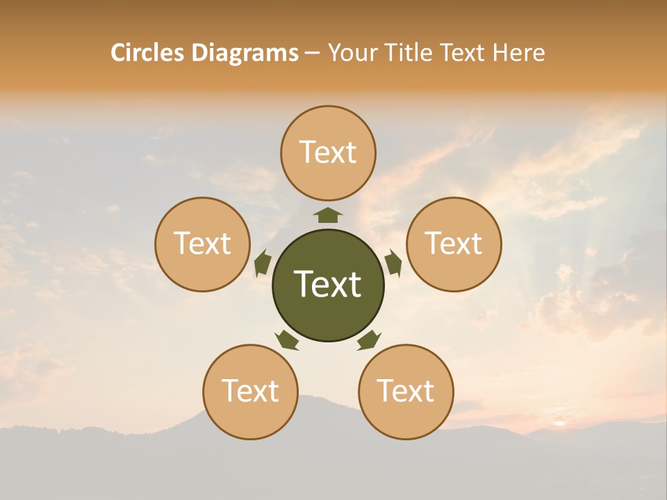 Colorful Sunset (Can Be Used How Background Or Wallpaper) PowerPoint Template