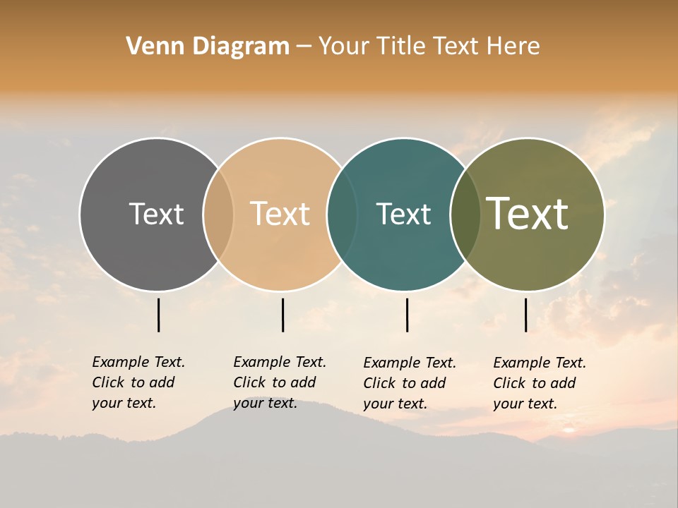 Colorful Sunset (Can Be Used How Background Or Wallpaper) PowerPoint Template