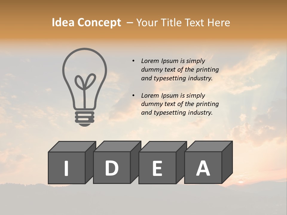 Colorful Sunset (Can Be Used How Background Or Wallpaper) PowerPoint Template