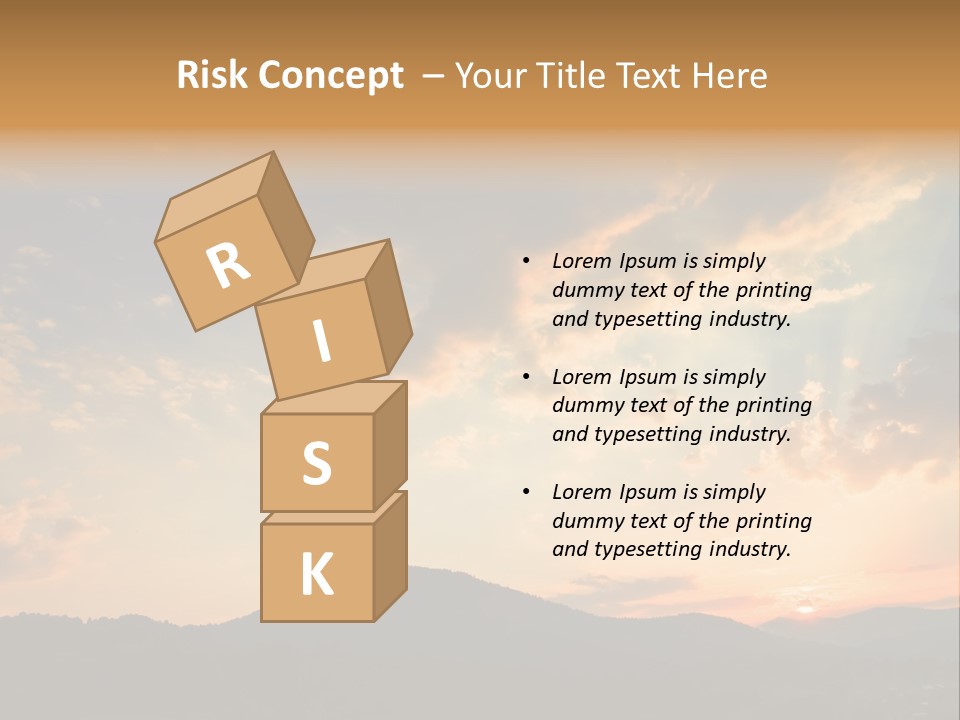 Colorful Sunset (Can Be Used How Background Or Wallpaper) PowerPoint Template