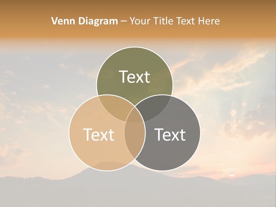 Colorful Sunset (Can Be Used How Background Or Wallpaper) PowerPoint Template