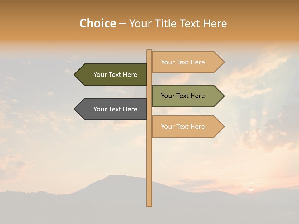 Colorful Sunset (Can Be Used How Background Or Wallpaper) PowerPoint Template