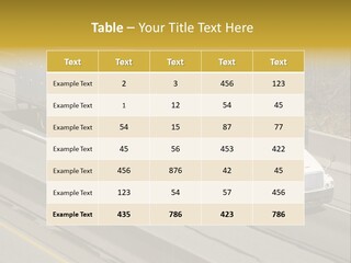 White Semi Truck On The Highway PowerPoint Template