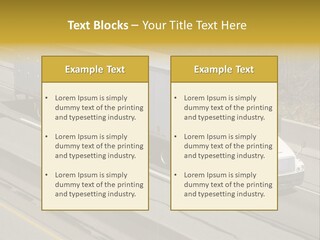 White Semi Truck On The Highway PowerPoint Template